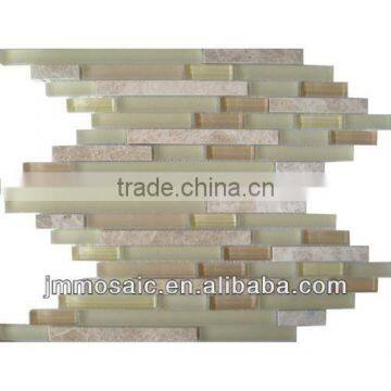 Mosaic 8MM Strip Glass Mosaic Mix Stone Mosaic tile