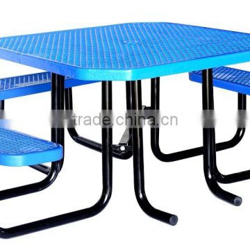 Picnic table, Expanded Picnic Table, Octagonal, 46inch, for ADA, Blue, Green, etc.