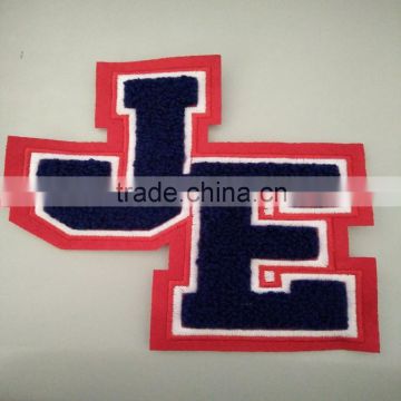 simple letters embroidery chenille patches