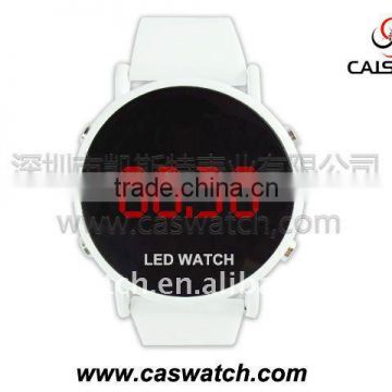 fashion silicone womens led watch ladies white silicone rubber band strap LED watch