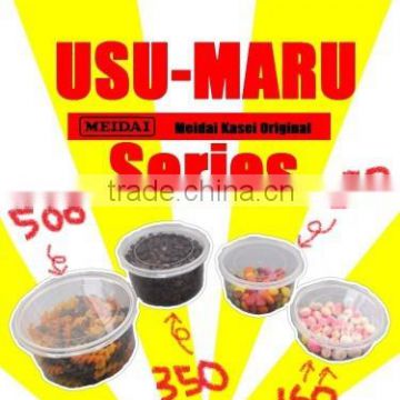 Japan-made eco-friendly round food clear plastic cup with lid