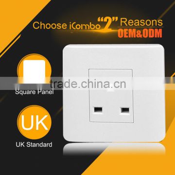 Uk 3 Pin 13a Plug switched electric 1 Way Wall TV australian double usb wall                        
                                                Quality Choice