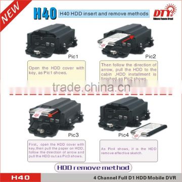 H.264 4CH 4G GPS WIFI HDD Vehicle Mobile DVR with Ethernet Port RJ45