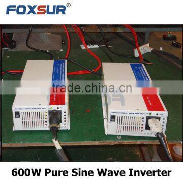 600W Inverter pure sine wave 24V DC to 110V AC for PV System, DC to AC Industrial products Metal Case.