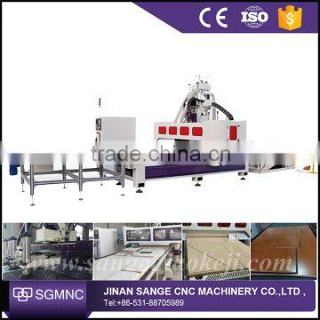 Automatic Panel Furniture Production Line with loading & offloading system & auto labeler & driller