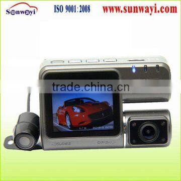 2.0inch screen dual cameras car dvr recorder 2013