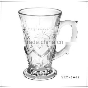 120g high quality clear glass expresso cups with handle