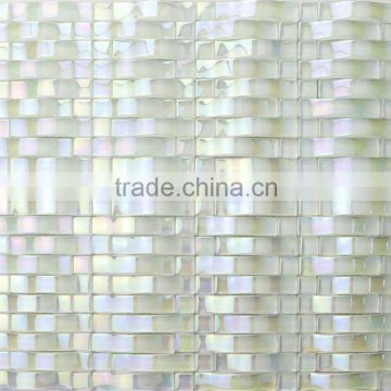 Foshan Mosaic Iridescent Arch Crystal Glass Mosaic Tile for Wall Decoration 080-Ire