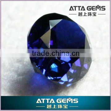 Beautiful Created Gemstone - synthetic corundum - #34 blue sapphire