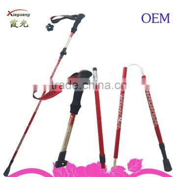 xia guang 5-section Folding Adjustable Crutch / Walking Stick,travel hiking stick