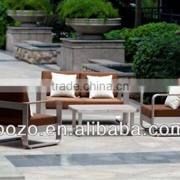 outdoor brushed aluminum sofa set furniture/ garden sofa set