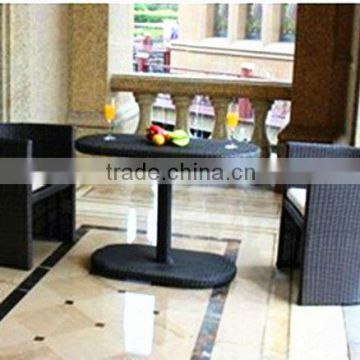 Balcony outdoor furniture-3pc PE rattan bistro chair intert table set
