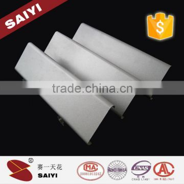 White thermal insulated suspended aluminum stretch ceiling