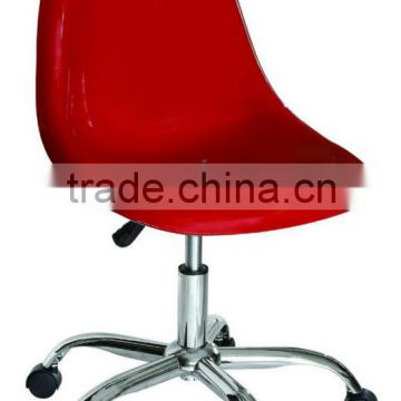 Rotating Acrylic Chair with Casters