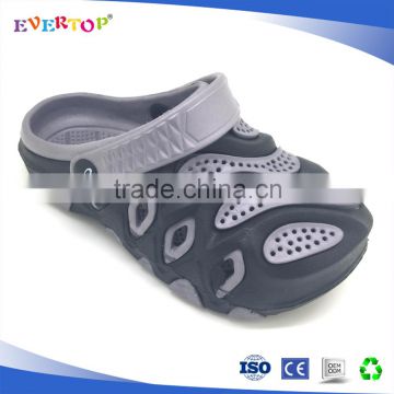 Low price lightweight simple style boys black eva garden clogs shoes injected eva