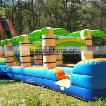 large inflatable water slip N slide pool,Wet slip n pool, big water slides for sale