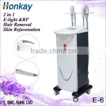2016 salon beauty machine RF Elight hair removal machine with 2 handles