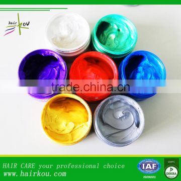 Hair color styling gel pomade temporary hair color styling gel