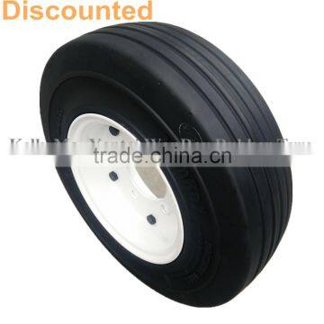 hot sale famous tyre manufacturer with wheels 4.00-8 6.00-9 small trailer solid rubber tires with low price