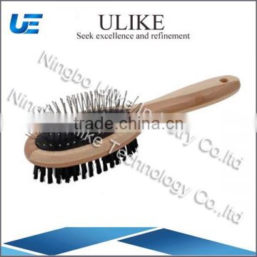 Wholesale double side dog/pet brush /dog grooming brush with SS pins