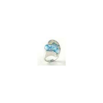 Promotional Women satine  murano glass ring with corrosion resistance