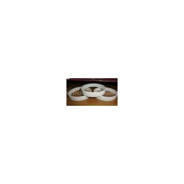 Eco-friendly Custom Rubber Bracelets / wristband, Personalized  white Strength silicon wristband