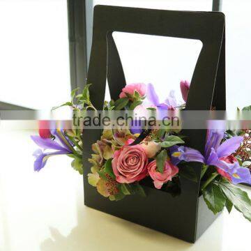 Portable Flower Gift Packaging Box Waterproof Paper Basket Box Case Potting Plants Gift Paking Home Decorations