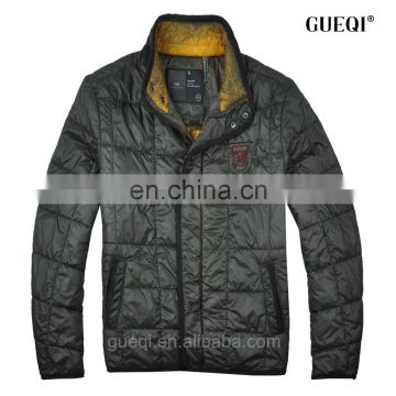 2015 fashion design winter and spring quilted spray dyed men jacket