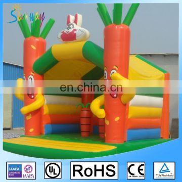 Cute 0.55mm PVC Inflatable Cartoon Bouncer Jungle Indoor Use Inflatable Castle Playgroumd