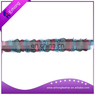 Mixed color high quality feather trim