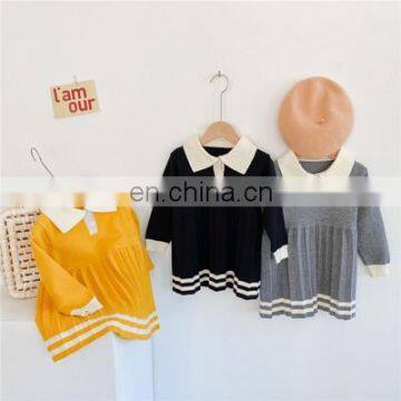 2020 autumn girl's dress sweater baby sweater skirt