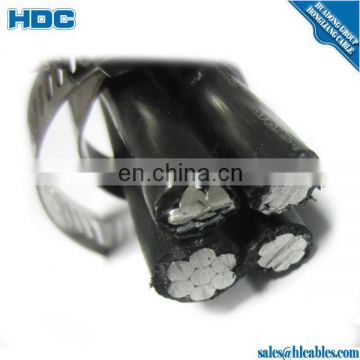 transformer cable ABC cable AAC conductor 1/0awg 2awg 16mm2 25mm2 Black XLPE insulation Overhead cable
