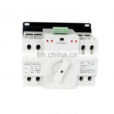 2021 hot sale 4P 16-100A ats automatic transfer switch, automatic solar transfer switch