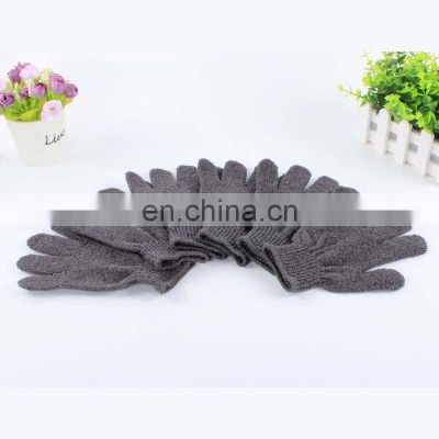 Charcoal Bamboo Shower Body Scrubber Glove Natural Fiber Carbonized Bamboo Bath Exfoliating Gloves