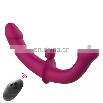 Strapless Dildo Vibrator Remote Double Head Vibrating G Spot Vibrator Sex Toys For Woman Lesbian Couple Anal Prostate Massager%