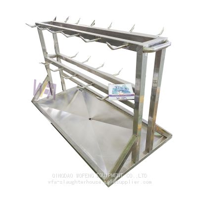 Factory Supply Price Cow Slaughtering Offal Head Trolley For Slaughterhouse Equipment