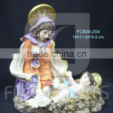 Polyresin Maria religious figurine souvenir
