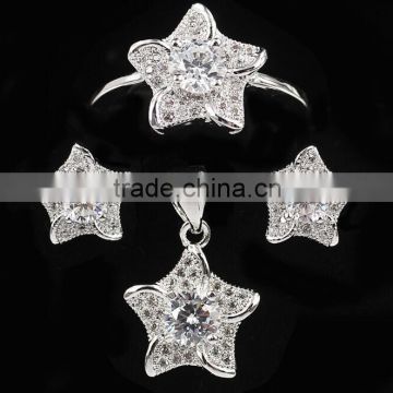 Alibaba handmade 925 sterling silver jewelry wholesale star jewelry set