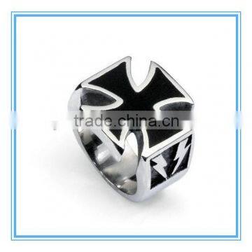 Stainless Steel Cross Rings Jewelry For Men