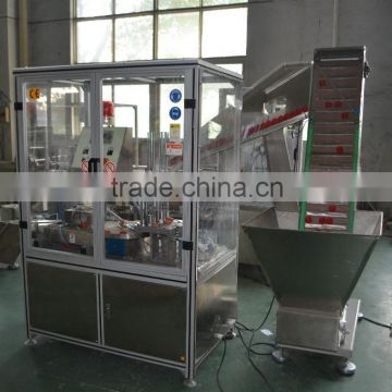 Automatic cap machine for liner filling