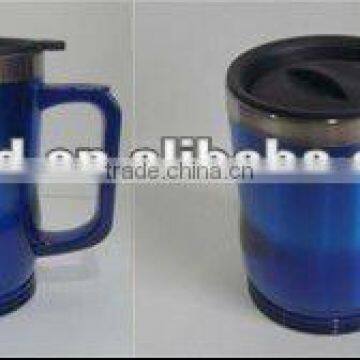double wall plastic beer mugs with handles