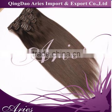 Alibaba supplier cheap 100% human hair clip in hair extension unprocessed brown peruvian human hair