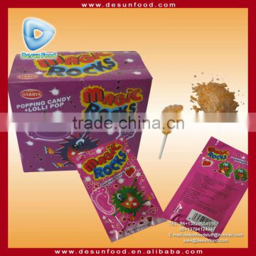Magic Rock Popping candy with lollipop