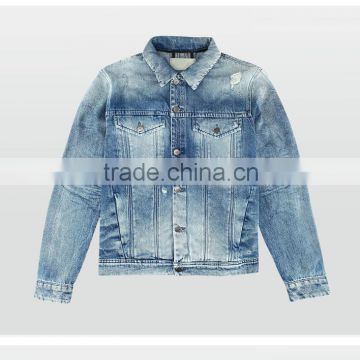 manufacturer spring new pattern men denim vintage blue jeans jacket