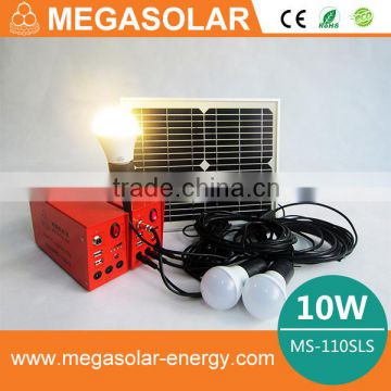2016 10w led solar light kits for home and camping lighting