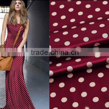 custom design satin fabric polka dots for dresses