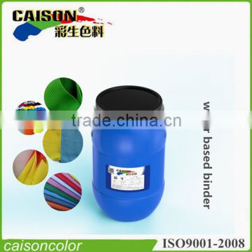 Textile coloring water based binder in textile industry