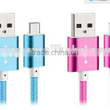 Nylon braided Usb Cable Data Charging Universal USB 3.0 Braided Cable For Type-c Nylon Line and Metal Plug USB