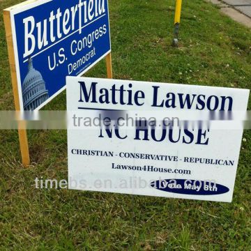 Full color political coroplast yard signs