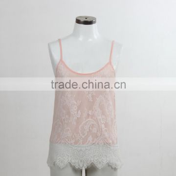 F5S15298 Printing Lace Sexy Camisole for woman